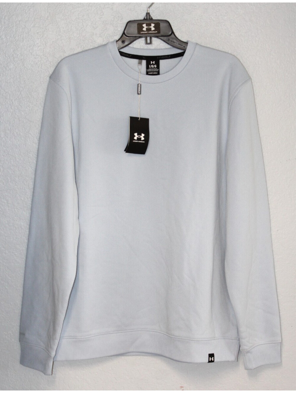 NEW Under Armour Men Light Gray Drive Storm Golf Sweater Fleece Sweatshirt NWT